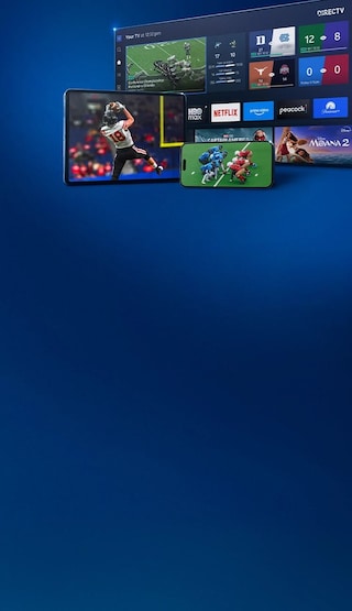 Gemini Air streaming device and TV showing entertainment.